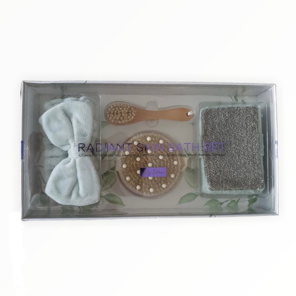 NEW Lily Eden Radiant Skin  4 Piece Bath Set